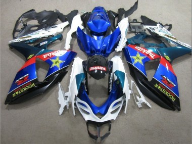 2009-2016 Suzuki GSXR 1000 Motorcycle Fairings - White Blue Red Black Rockstar UK
