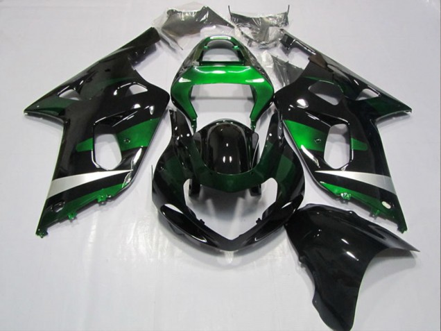 2001-2003 Suzuki GSXR 600 Motorcycle Fairings - Glossy Black Green UK