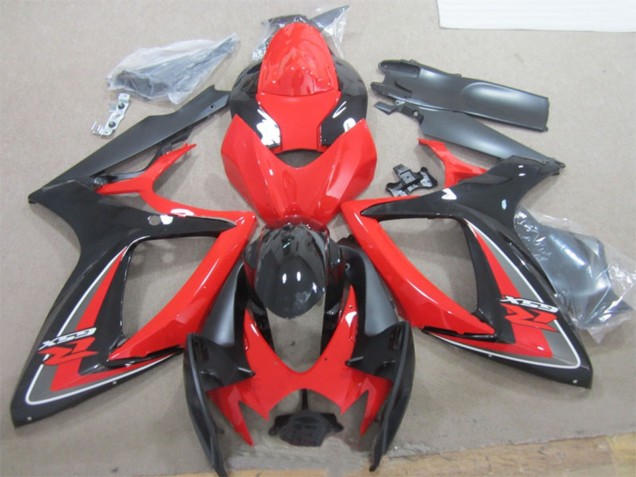 2006-2007 Suzuki GSXR 600 Motorcycle Fairings - Red Black UK
