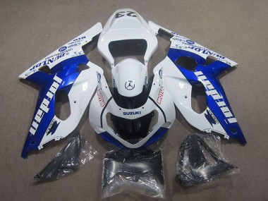 2001-2003 Suzuki GSXR 750 Motorcycle Fairings - White Blue Motul Jordan UK