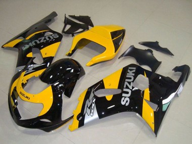 2001-2003 Suzuki GSXR 750 Motorcycle Fairings - Yellow Black UK
