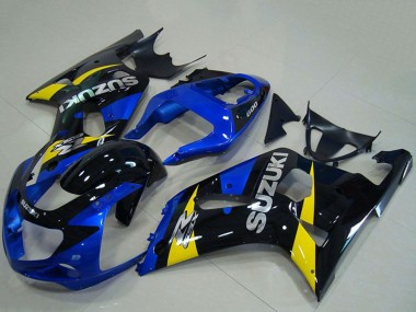 2001-2003 Suzuki GSXR 750 Motorcycle Fairings - Blue Yellow Glossy Black UK