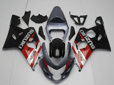 2004-2005 Suzuki GSXR 750 Motorcycle Fairings - Silver Grey Red Black UK
