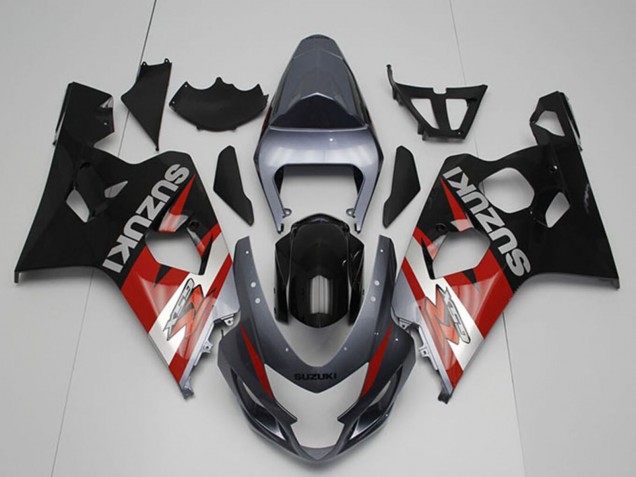 2004-2005 Suzuki GSXR 750 Motorcycle Fairings - Silver Grey Red Black UK