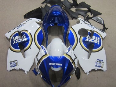 1996-2007 Suzuki GSXR 1300 Hayabusa Motorcycle Fairings - White Blue Motul Lucky Strike UK