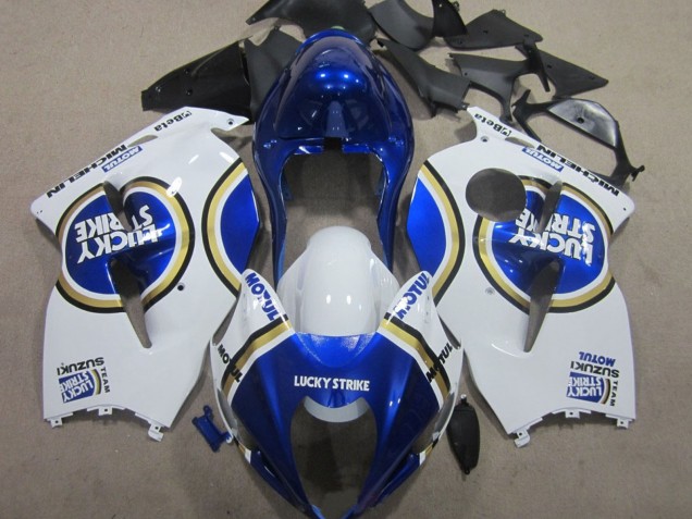 1996-2007 Suzuki GSXR 1300 Hayabusa Motorcycle Fairings - White Blue Motul Lucky Strike UK
