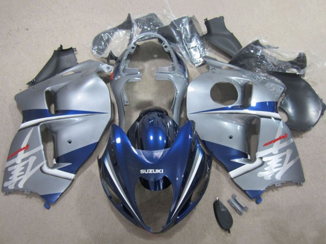 1996-2007 Suzuki GSXR 1300 Hayabusa Motorcycle Fairings - Silver Blue UK