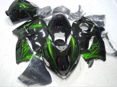 1996-2007 Suzuki GSXR 1300 Hayabusa Motorcycle Fairings - Glossy Black Green UK