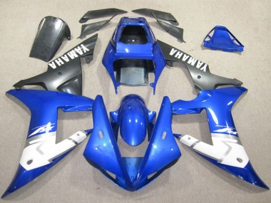 2002-2003 Yamaha YZF R1 Motorcycle Fairings - Blue White Matte Black UK