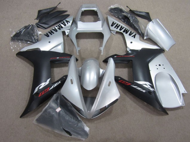 2002-2003 Yamaha YZF R1 Motorcycle Fairing Kits - Silver Matte Black UK