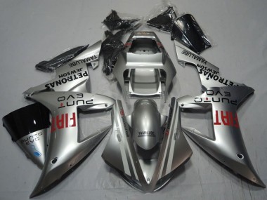2002-2003 Yamaha YZF R1 Motorcycle Fairings - Silver Red Fiat UK