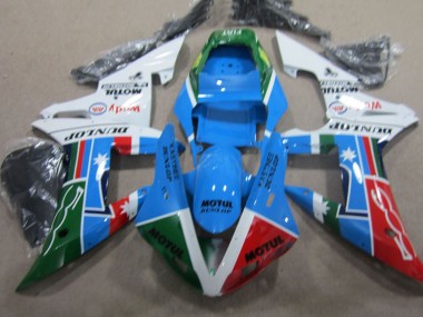 2002-2003 Yamaha YZF R1 Motorcycle Fairings - White Blue Green Red Black Motul UK