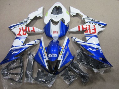 2004-2006 Yamaha YZF R1 Motorcycle Fairings - White Blue Motul Fiat UK