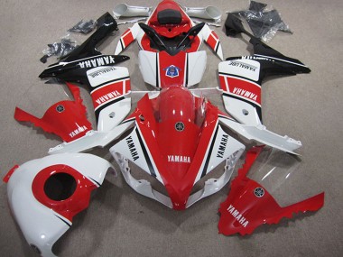 2007-2008 Yamaha YZF R1 Motorcycle Fairing - White Red Glossy Black UK