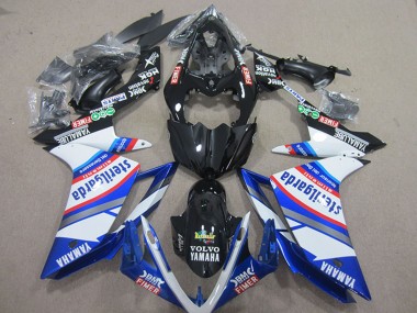 2007-2008 Yamaha YZF R1 Motorcycle Fairings - White Blue Black Volvo Fimer Sterilgarda UK