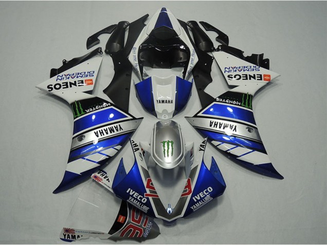 2012-2014 Yamaha YZF R1 Motorcycle Fairings - Blue Silver White Black Green Monster IVECO Yamalube ENEOS Semakin Didepan UK