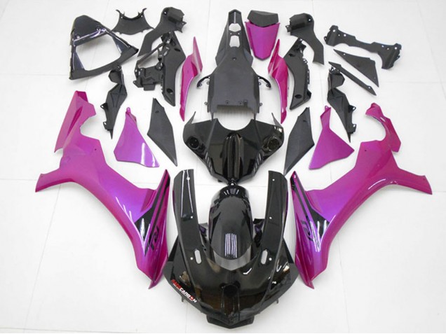 2015-2019 Yamaha YZF R1 Motorcycle Fairings - Glossy Black Pink UK