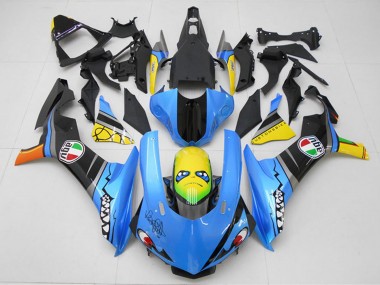 2015-2019 Yamaha YZF R1 Motorcycle Fairing Kits - Blue Yellow Shark UK