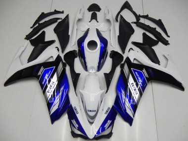 2015-2018 Yamaha YZF R3 Motorcycle Fairings - White Blue Black Yamalube UK