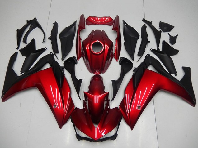 2015-2018 Yamaha YZF R3 Motorcycle Fairings - Red Matte Black UK