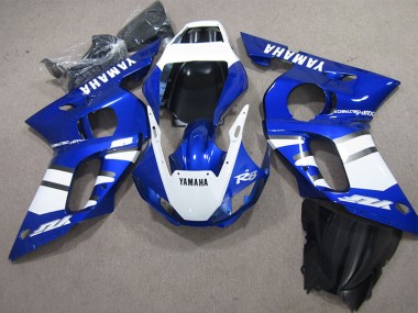 1998-2002 Yamaha YZF R6 Motorcycle Fairings - White Blue UK