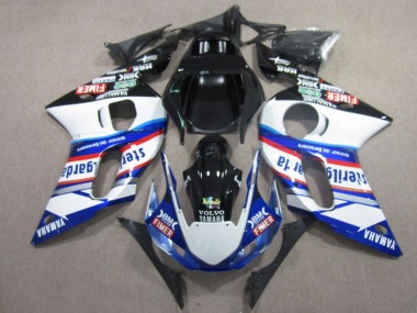 1998-2002 Yamaha YZF R6 Motorcycle Fairings - White Blue Red Black Vilvo Fimer Sterilgarda UK
