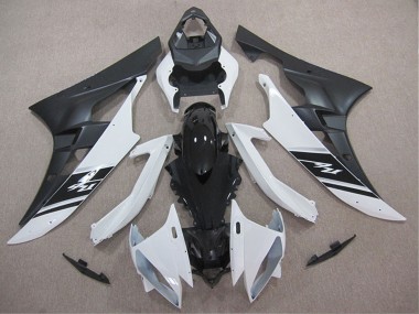 2006-2007 Yamaha YZF R6 Motorcycle Fairings - White Glossy Black Matte Black UK
