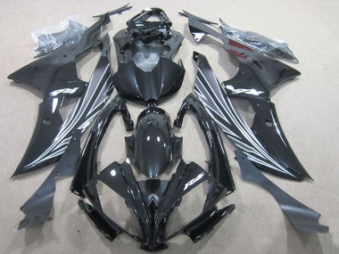 2008-2016 Yamaha YZF R6 Motorcycle Fairings - Glossy Black White Stripe UK